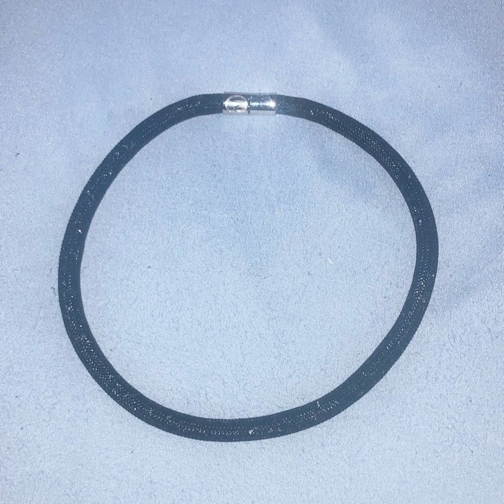 Swarovski Black choker with Silver Clasp